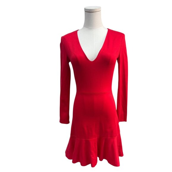 Alice + Olivia Red Long Sleeve Flounce Hem Dress Size 2 - www.erdenetinfo.mn Alice + Olivia Red Long Sleeve Flounce Hem Dress Size 2 - www.erdenetinfo.mn